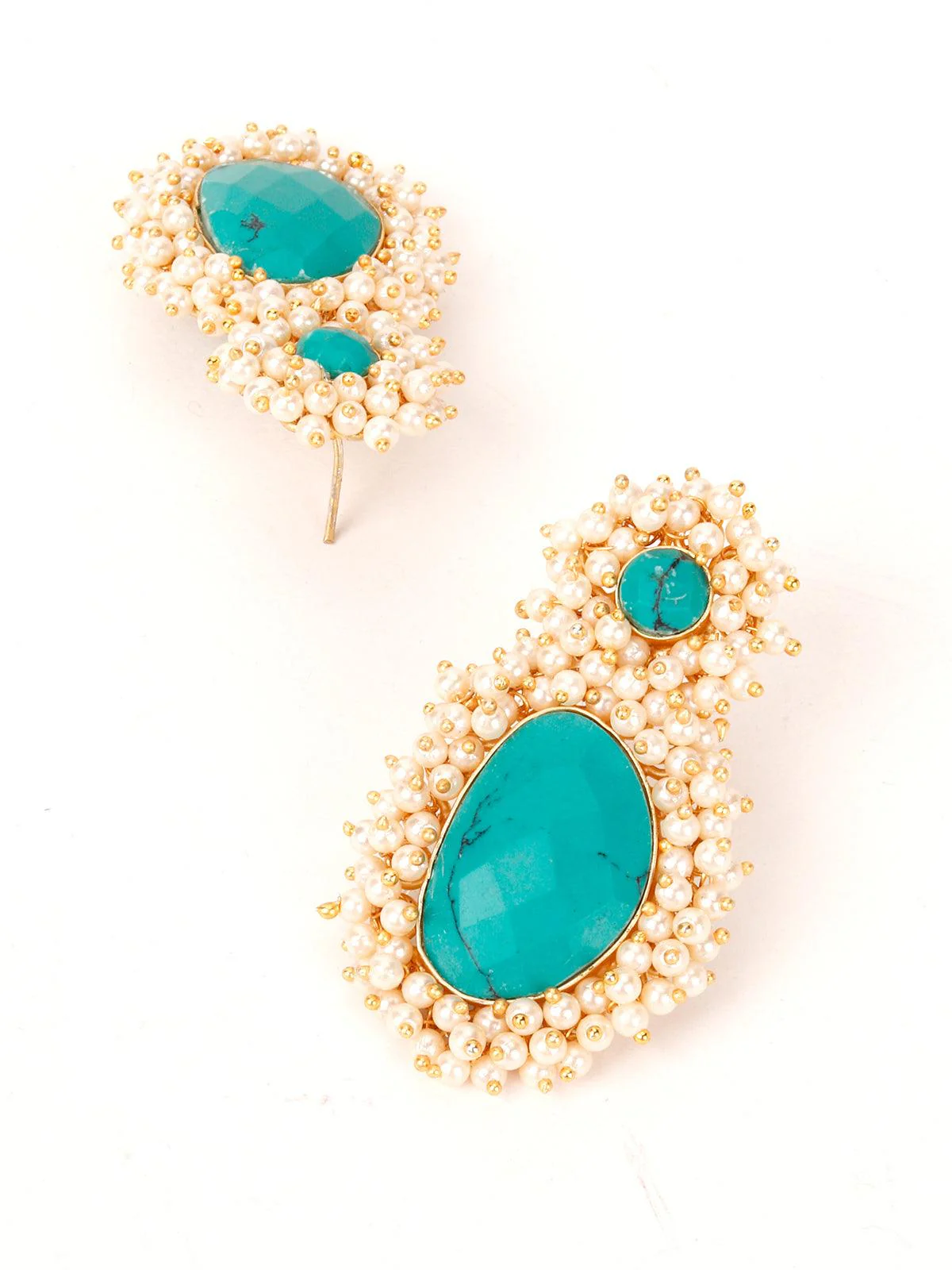 Odette Women Contemporary Emerald Green Dangler - Image 5