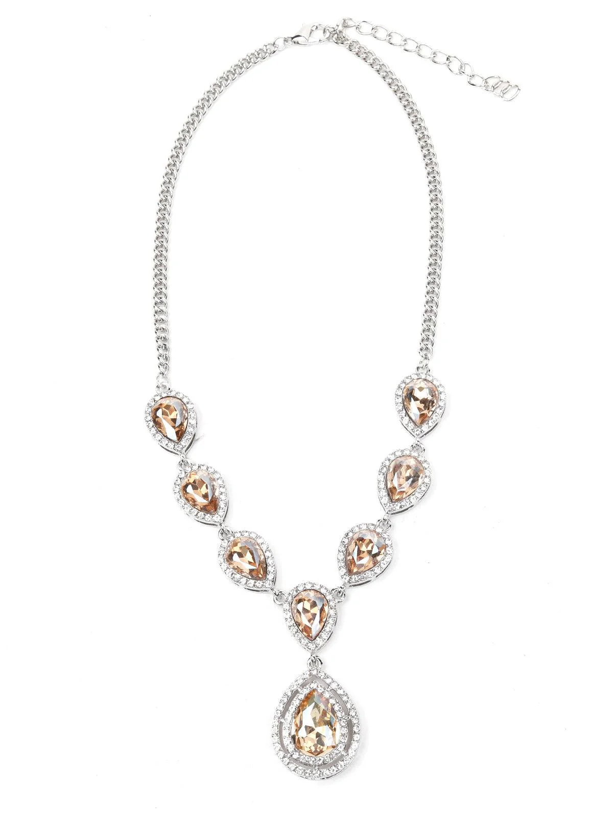 Odette Women Multicolour Rounded Metal Necklace - Image 3