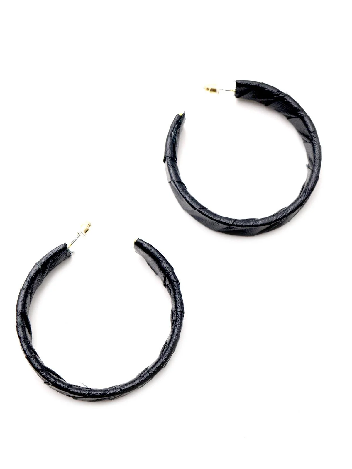Odette Women Basic Black Hoops - Image 5