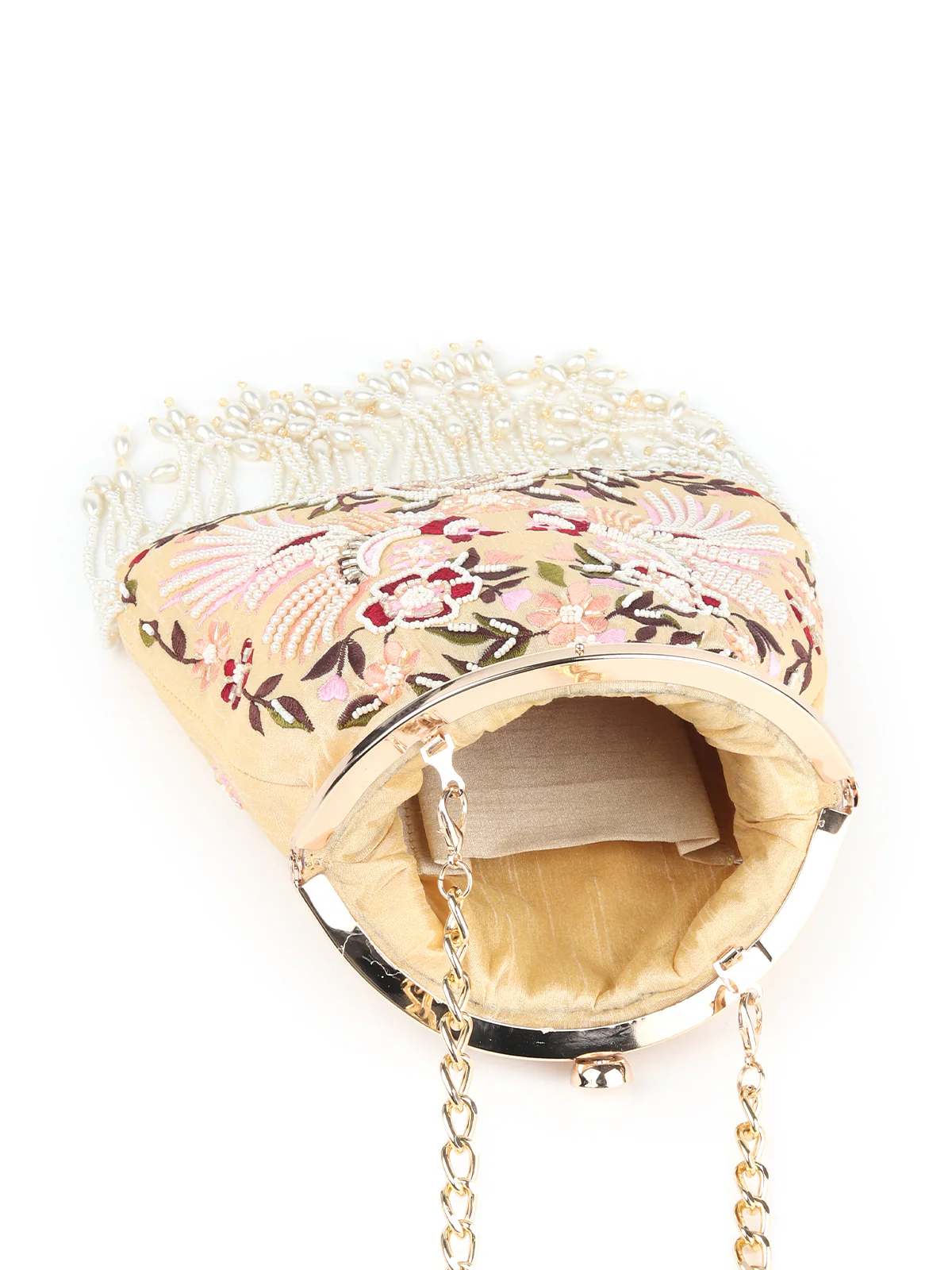 Odette Women Beige Lovely Batuwa Handbag - Image 6