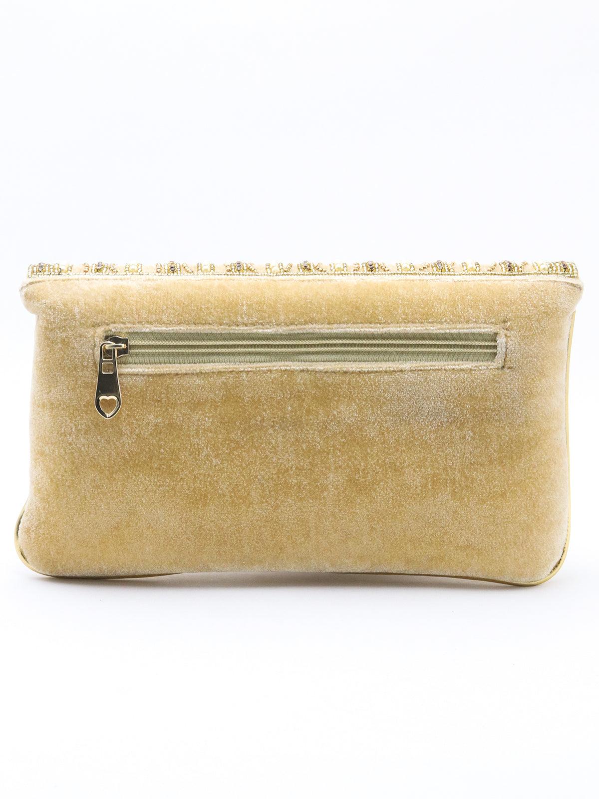 Odette Women Brown Beads And Faux Pearl Bag - Image 3