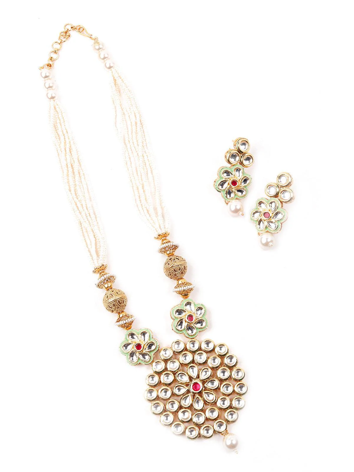 Odette Women Customary Pearl Necklace Set - Image 3