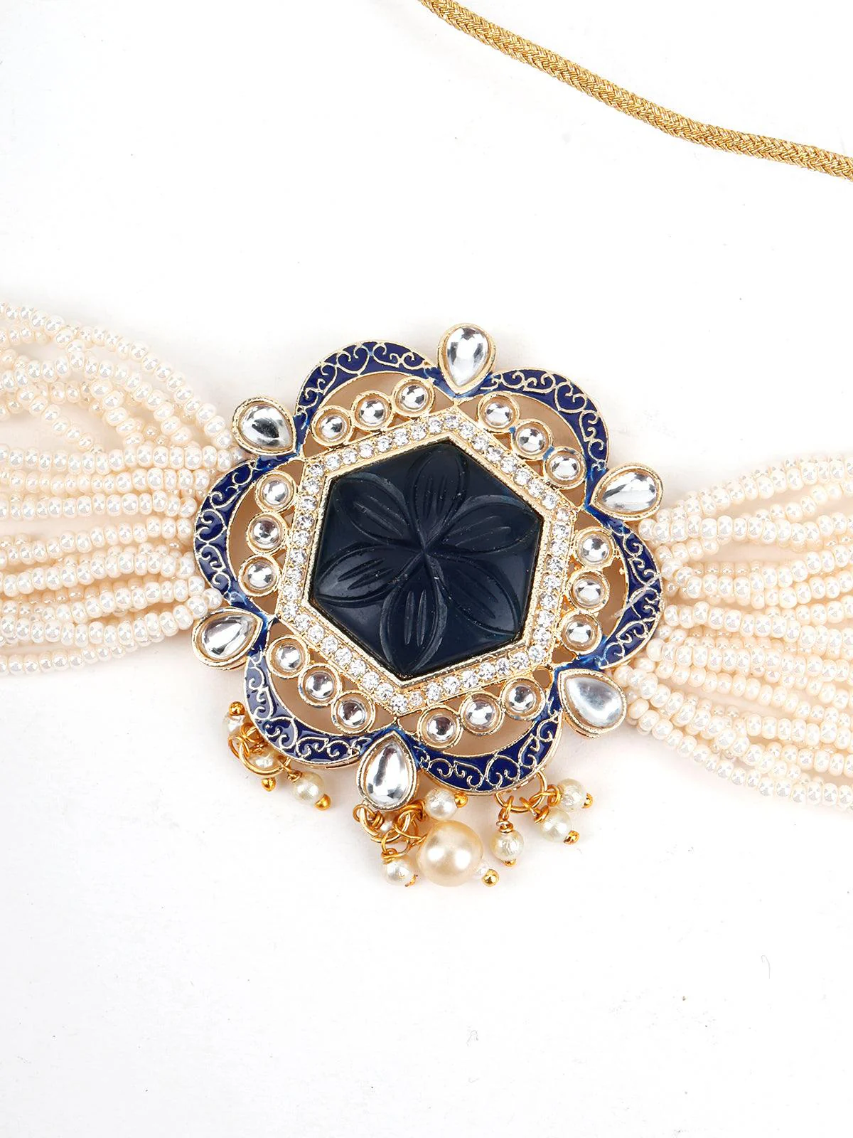 Odette Women Dark Blue Choker Necklace - Image 4