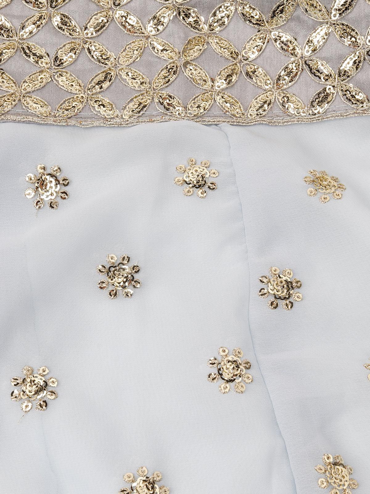 Odette Women Faux Georgette Designer Semi Stitched Lehenga With Unstitched Blouse - Image 5
