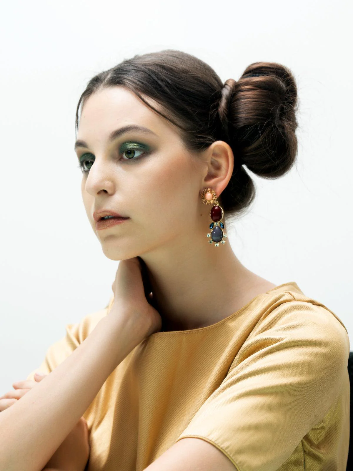 Odette Women Flower Vine Dangle Earrings - Image 2