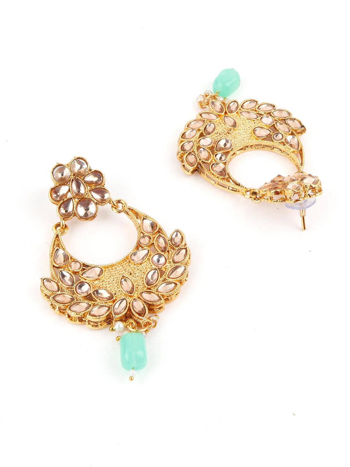 Odette Women Gold Tone Green Mani Choker Set! - Image 4