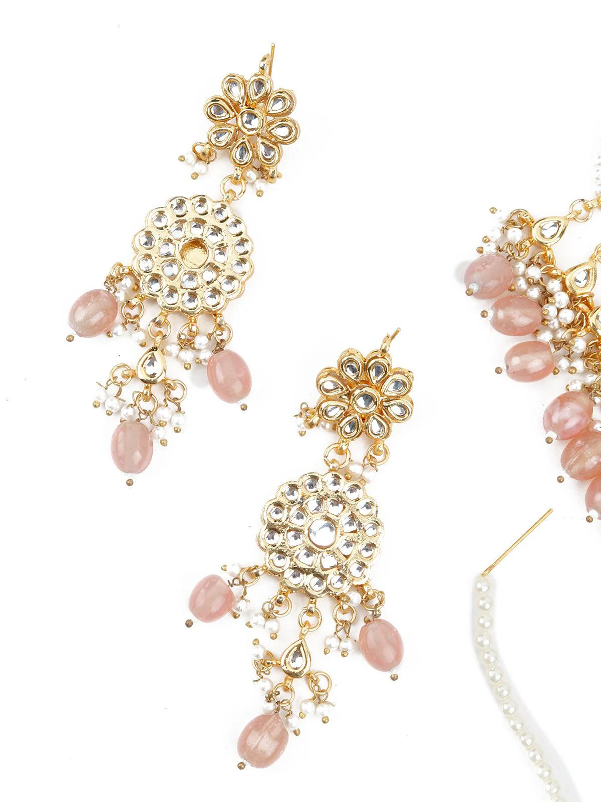 Odette Women Gold Tone Half-Moon Design Choker Set - Image 6