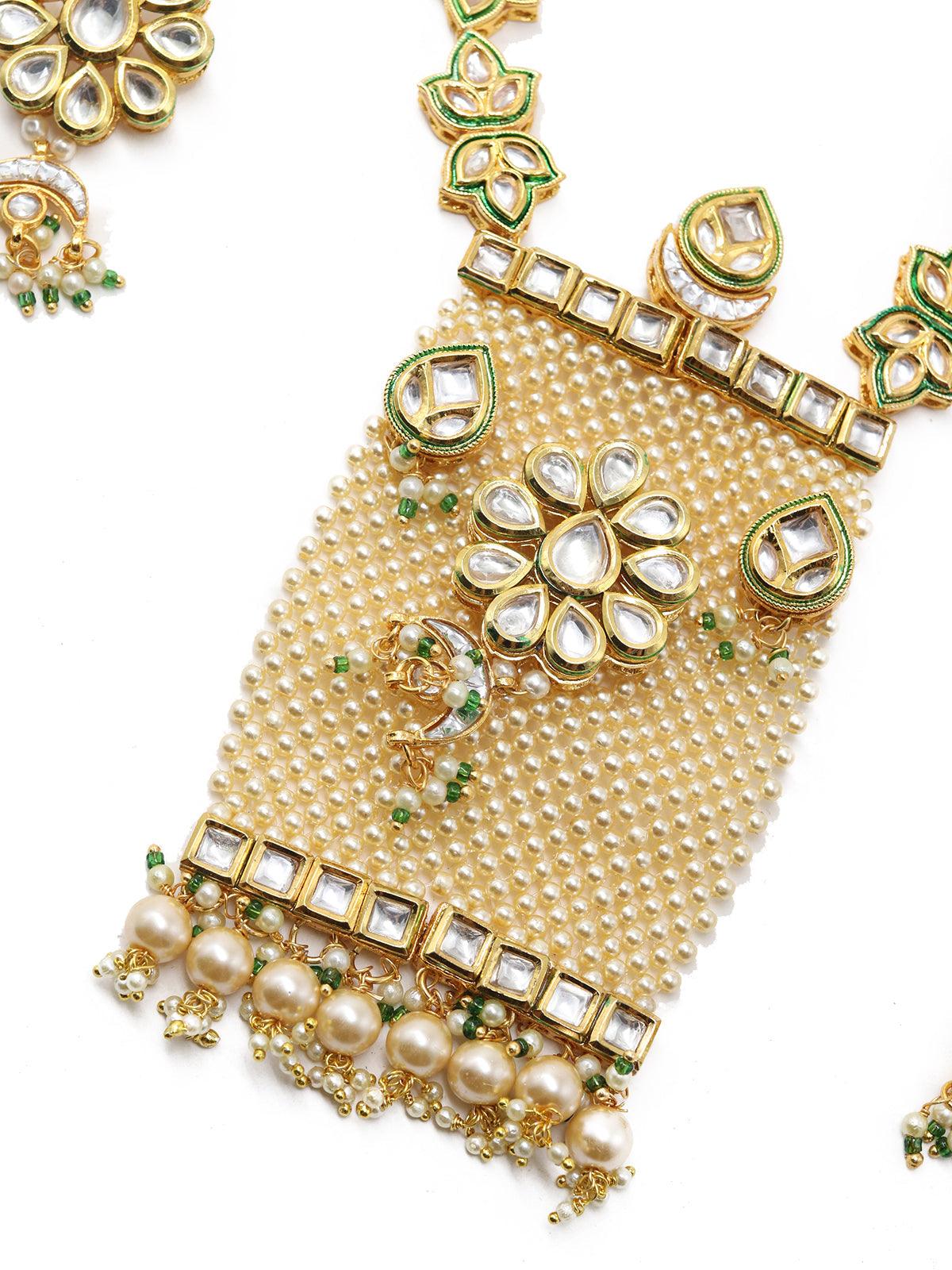 Odette Women Gold Tone-Pearl Queen Necklace Set! - Image 4
