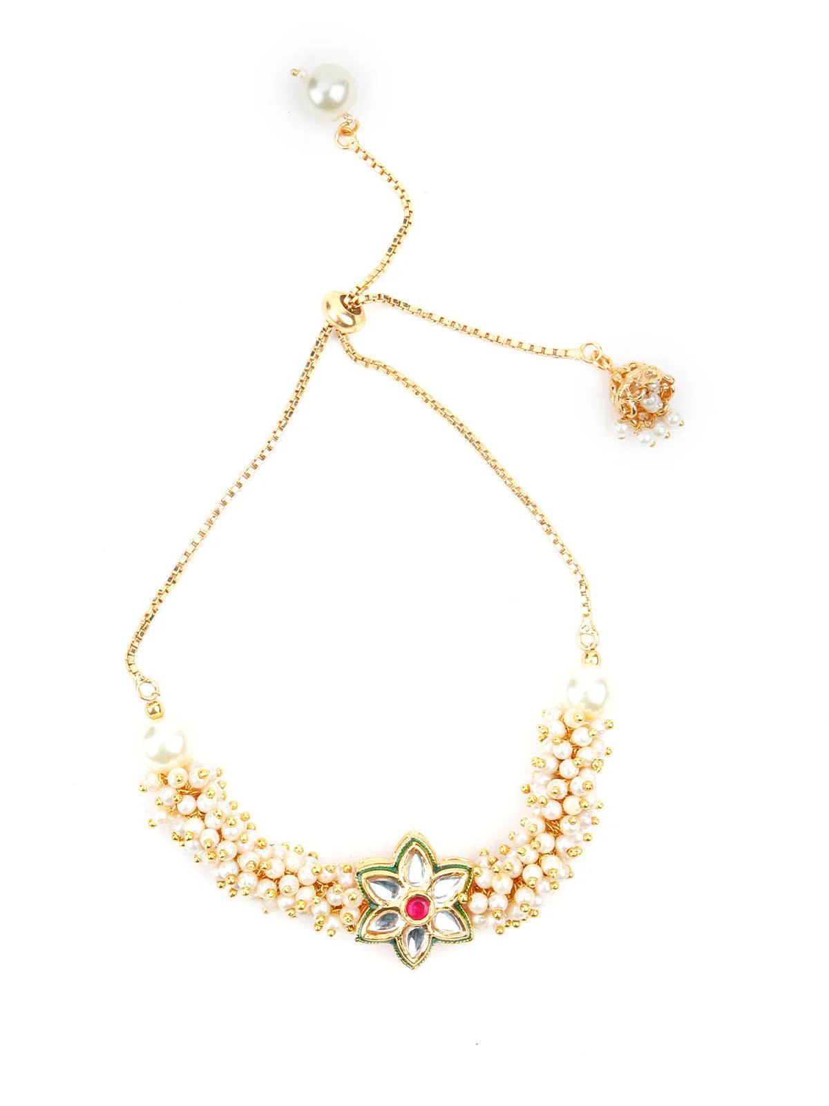 Odette Women Gold Tone Pretty Pearl Bracelet - Image 6