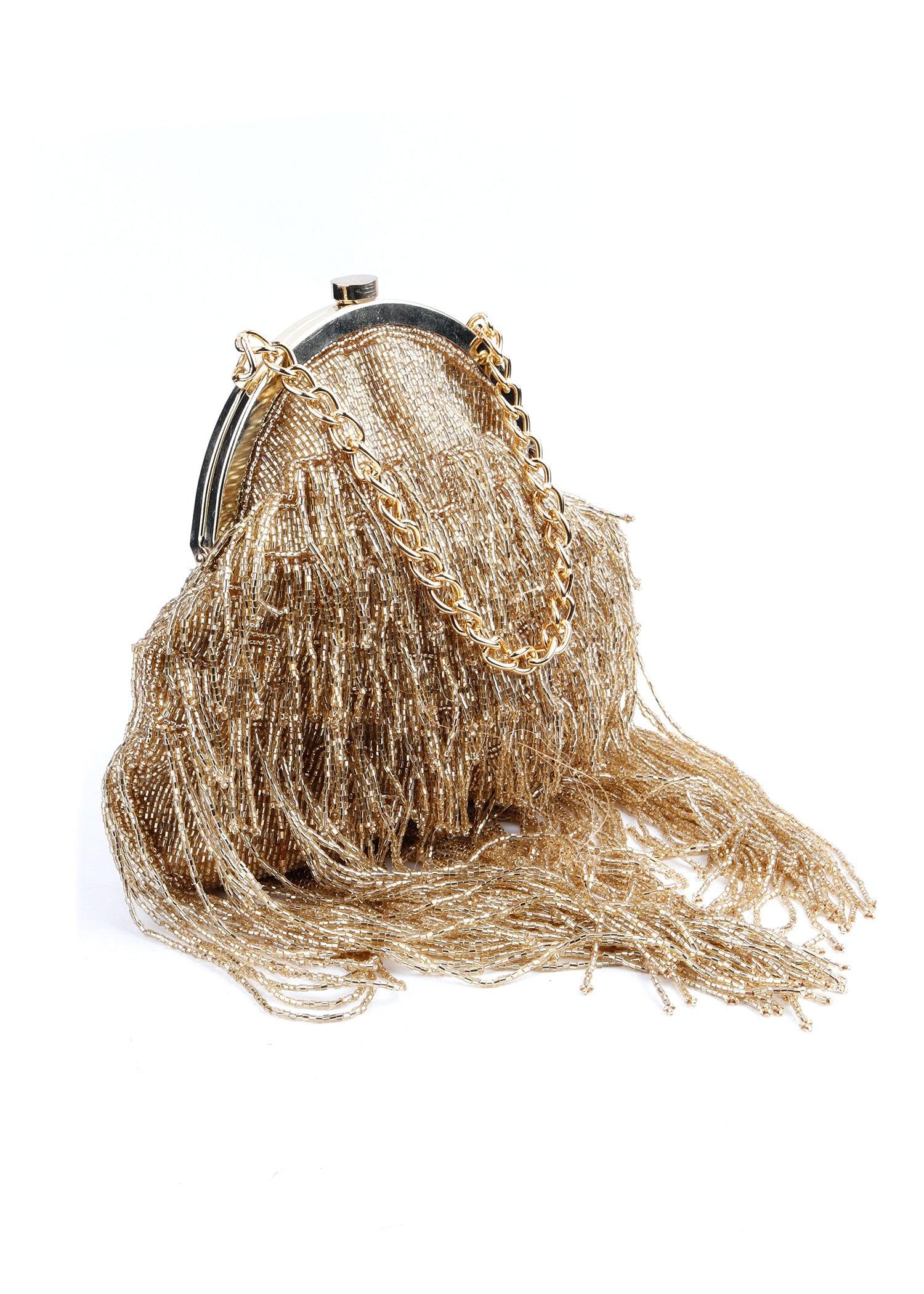 Odette Women Golden Tassel Splendid Batuwa - Image 4