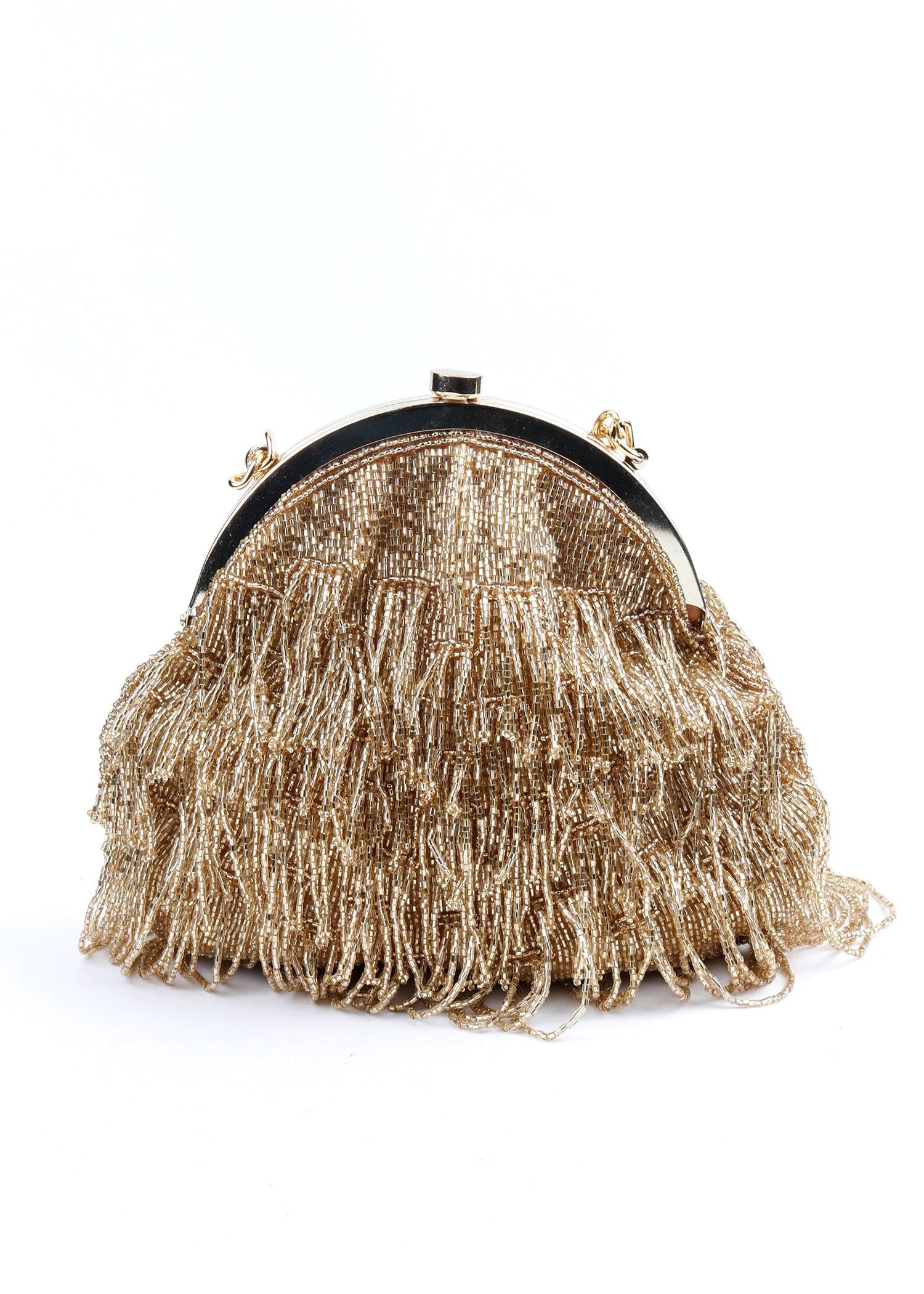 Odette Women Golden Tassel Splendid Batuwa - Image 5