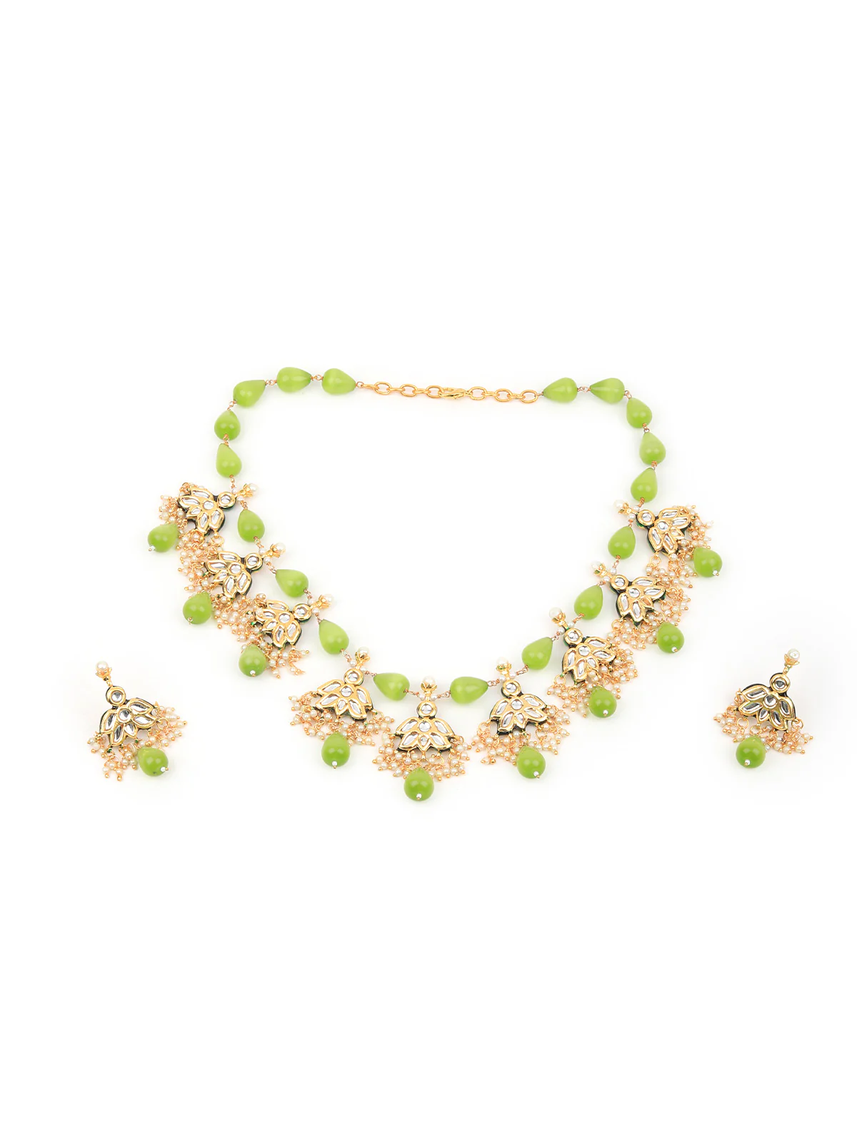 Odette Women Gorgeous Green Choker Set - Image 3