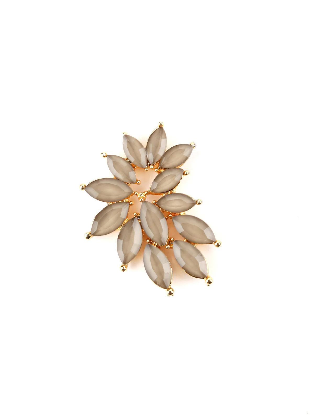 Odette Women Grey Pretty Floral Studs - Image 3
