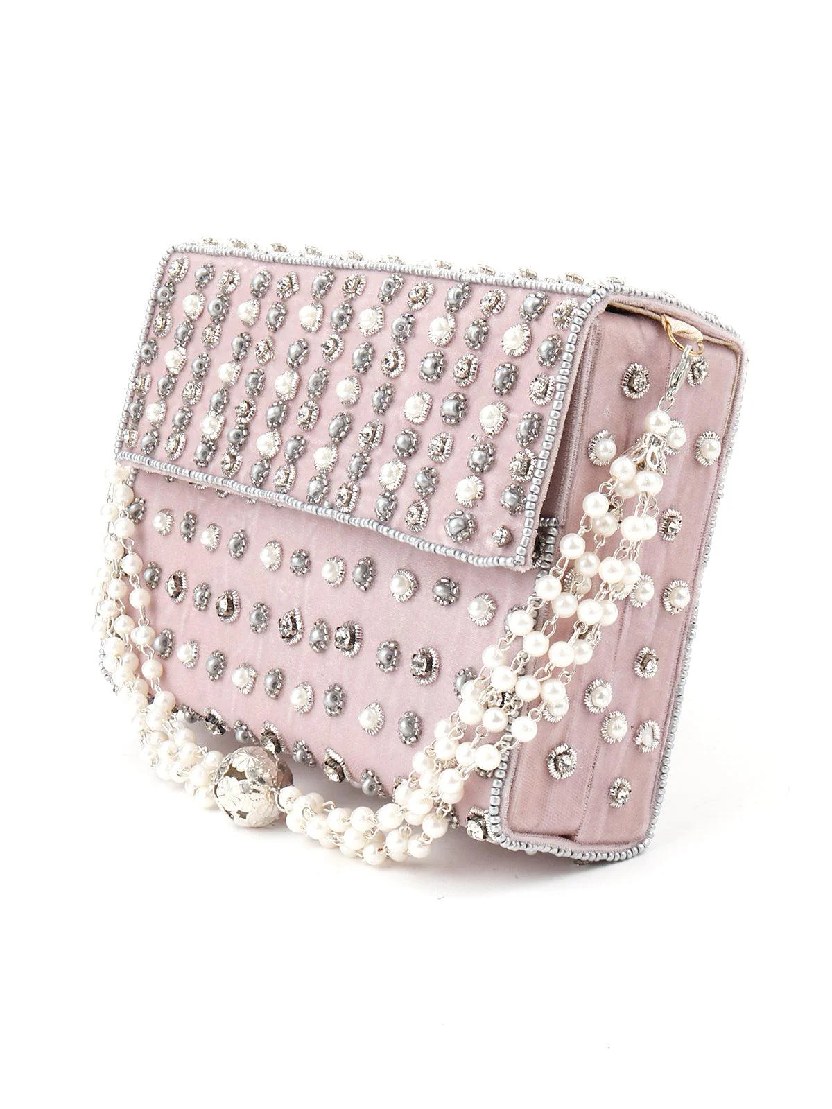 Odette Women Lavender Embellished Box Clutch - Image 4