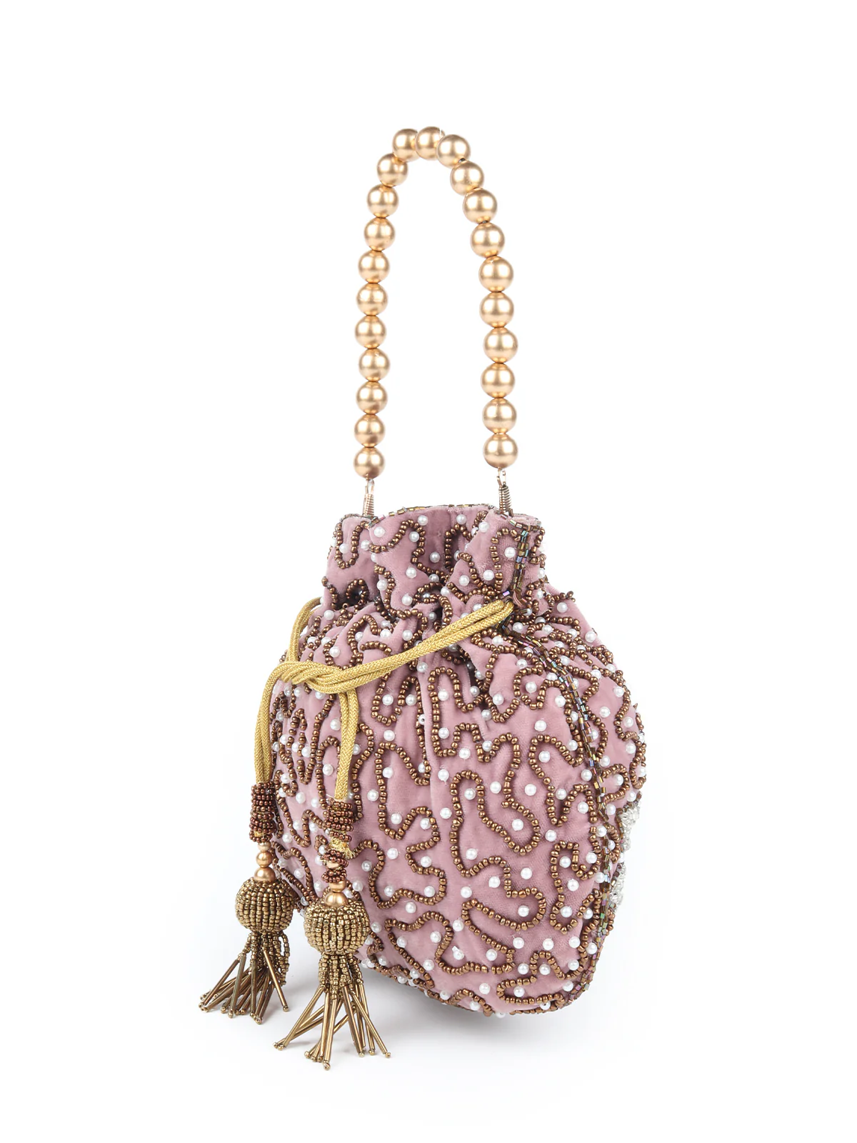 Odette Women Lavender Embellished Potli Handbag! - Image 4