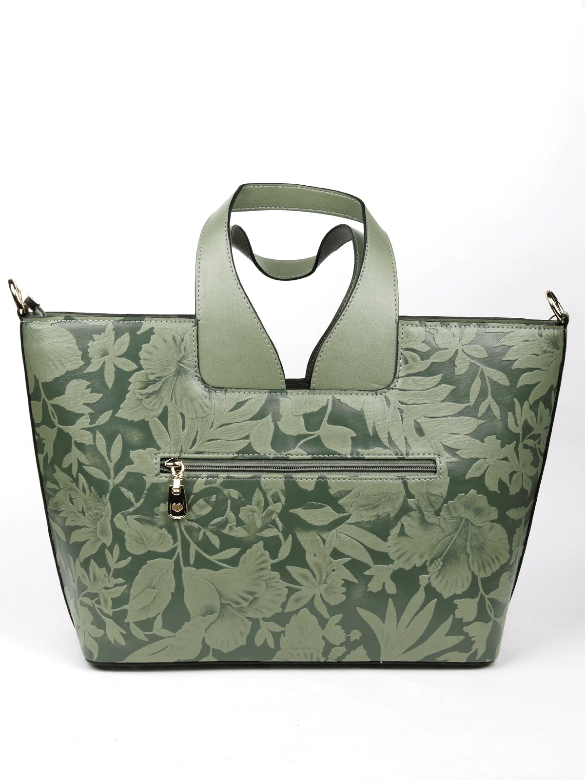 Odette Women Leaf Green Self-Design Shoulder Bag! - Image 5