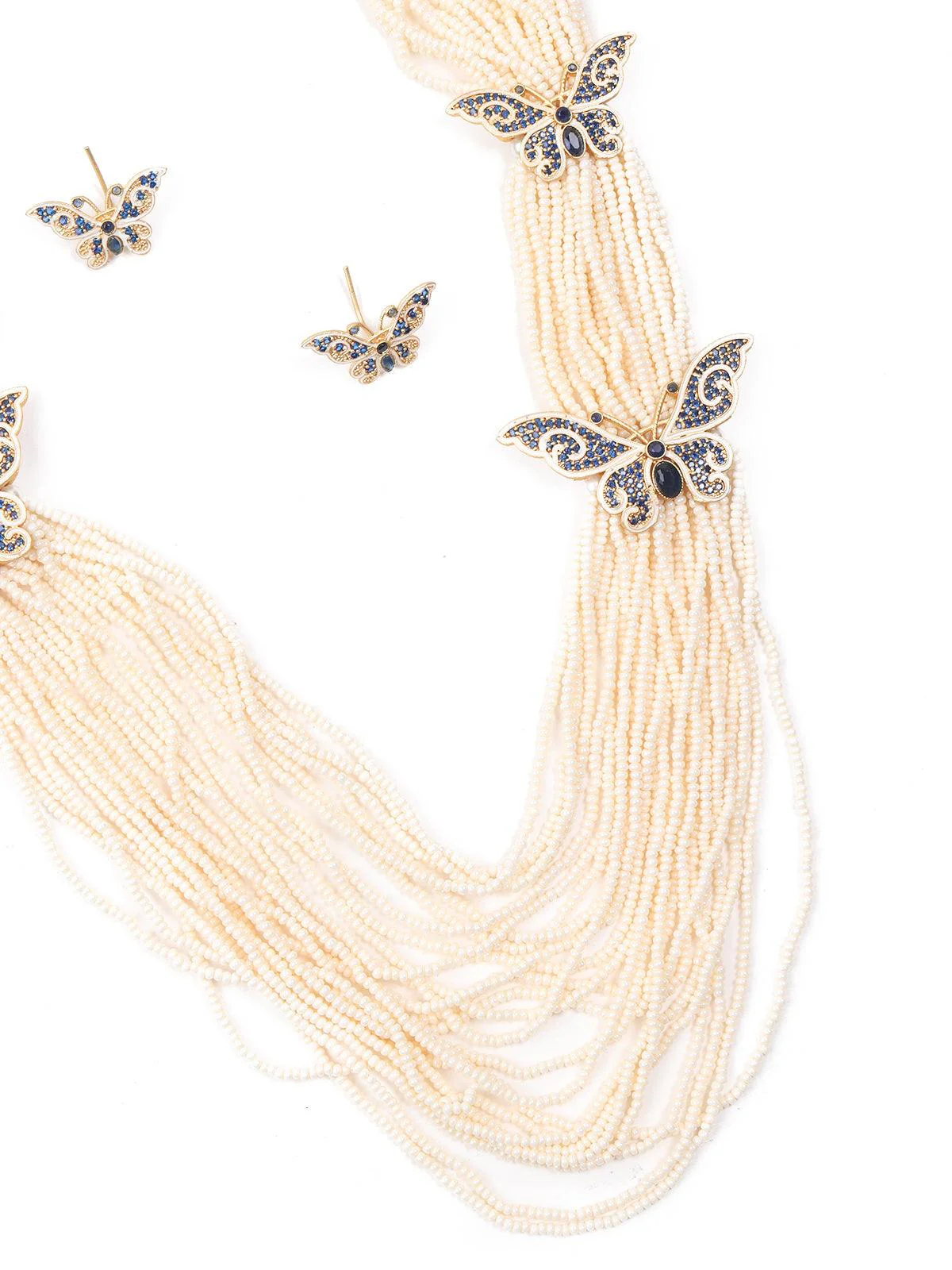 Odette Women Long Divine Pearl Necklace Set - Image 4