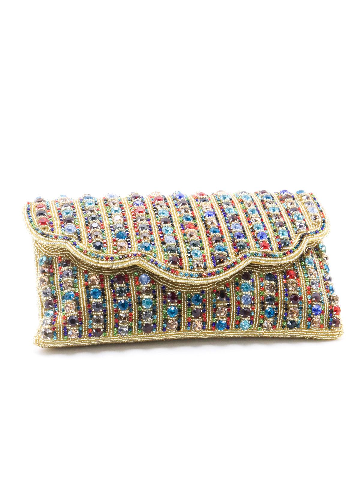 Odette Women Multi-Coloured Stone Shoulder Bag - Image 3