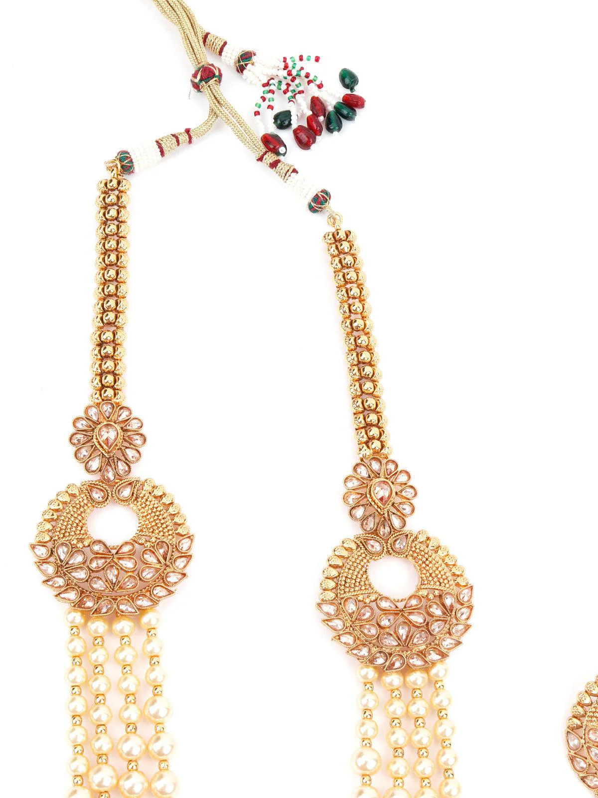 Odette Women Ornate Pearl Dazzling Necklace Set - Image 6