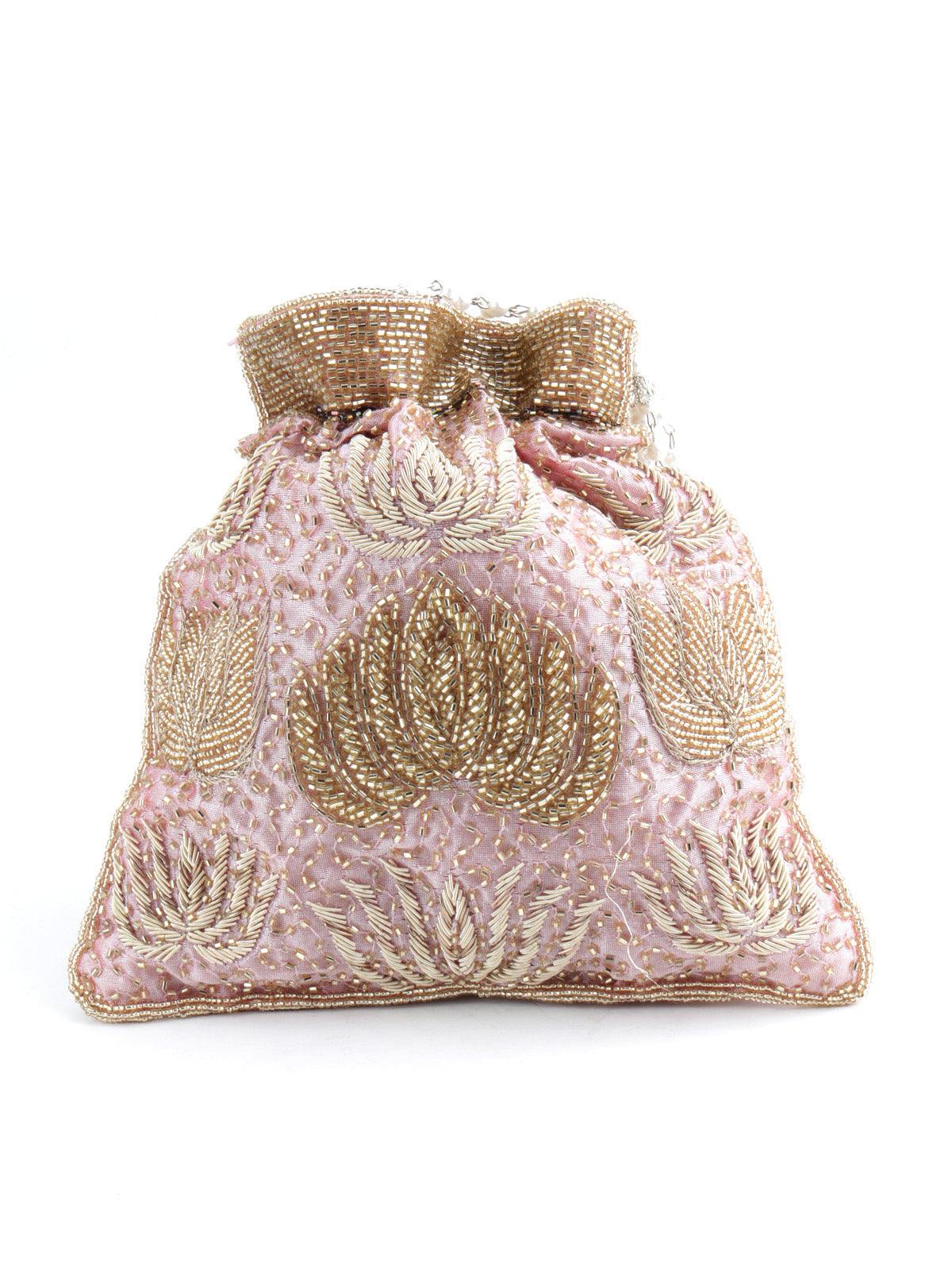 Odette Women Pink Bright Potli Bag - Image 5