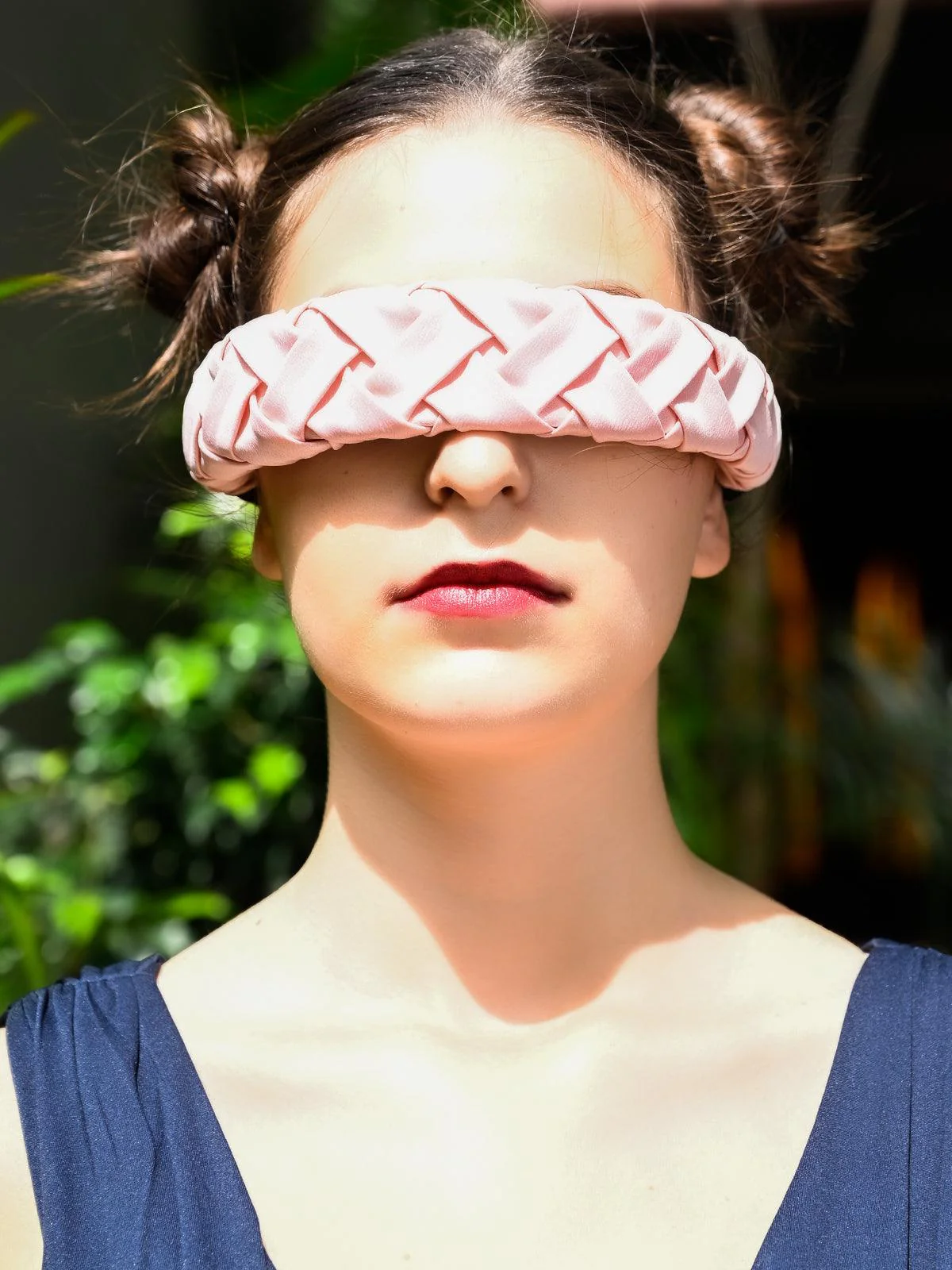 Odette Women Pink Overlapping Pattern Hair Band! - Image 2