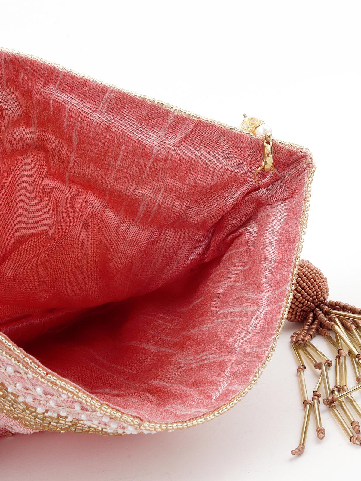 Odette Women Pink Soothing Pretty Decorative Potli - Image 5