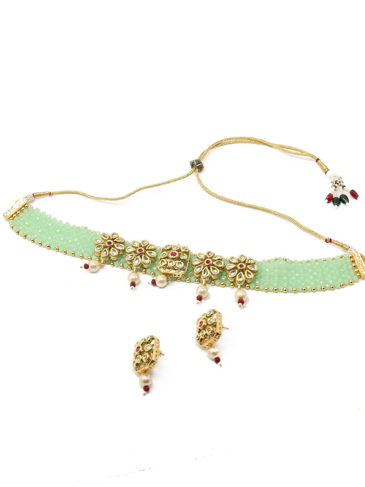 Odette Women Pista Green Adorable Onyx Choker - Image 6