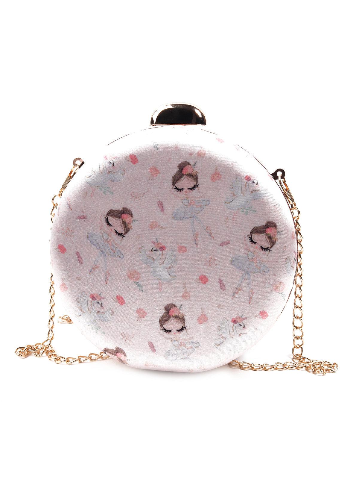 Odette Women Powder Pink Round Clutch - Image 5