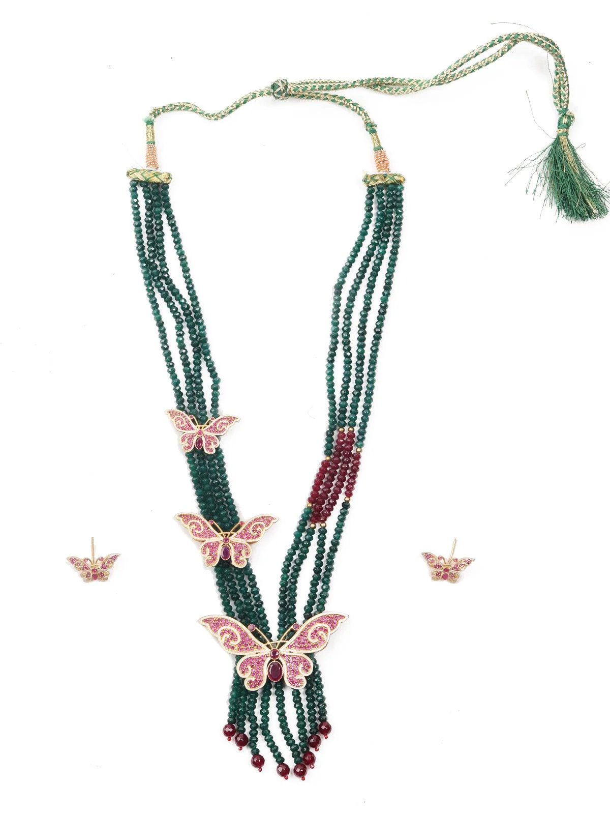 Odette Women Princely Green Necklace Set - Image 3