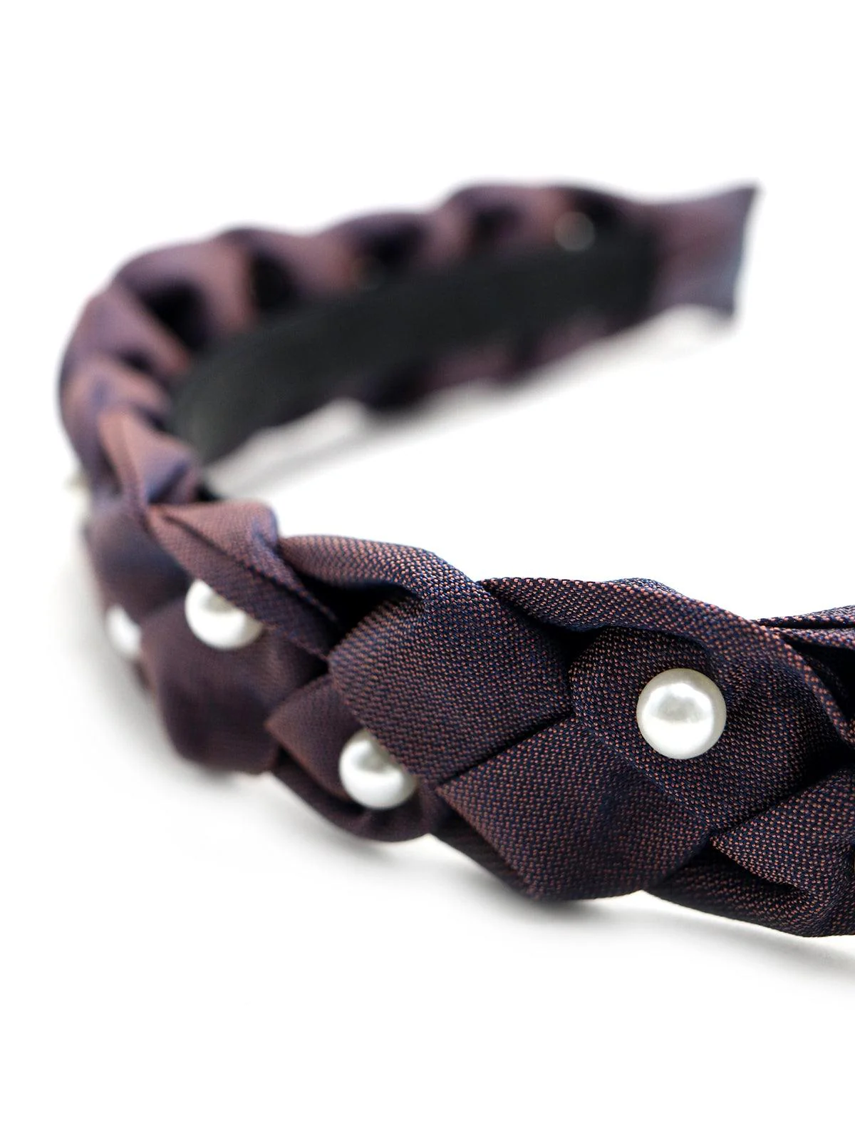 Odette Women Purple Pleated Trending Hair Band - Image 3