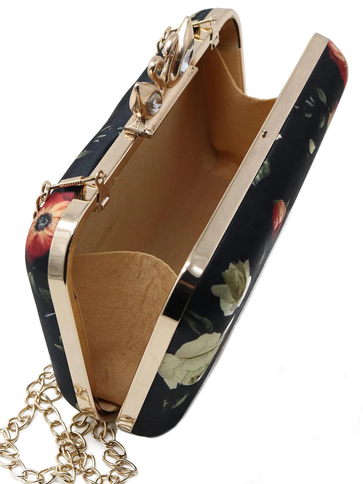 Odette Women Rectangular Elegant Black Clutch - Image 6