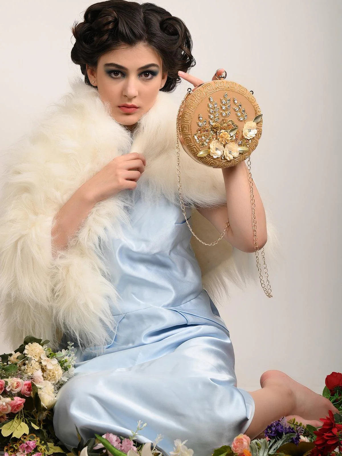 Odette Women Round Embellished Inspired Sling Bag - Image 2