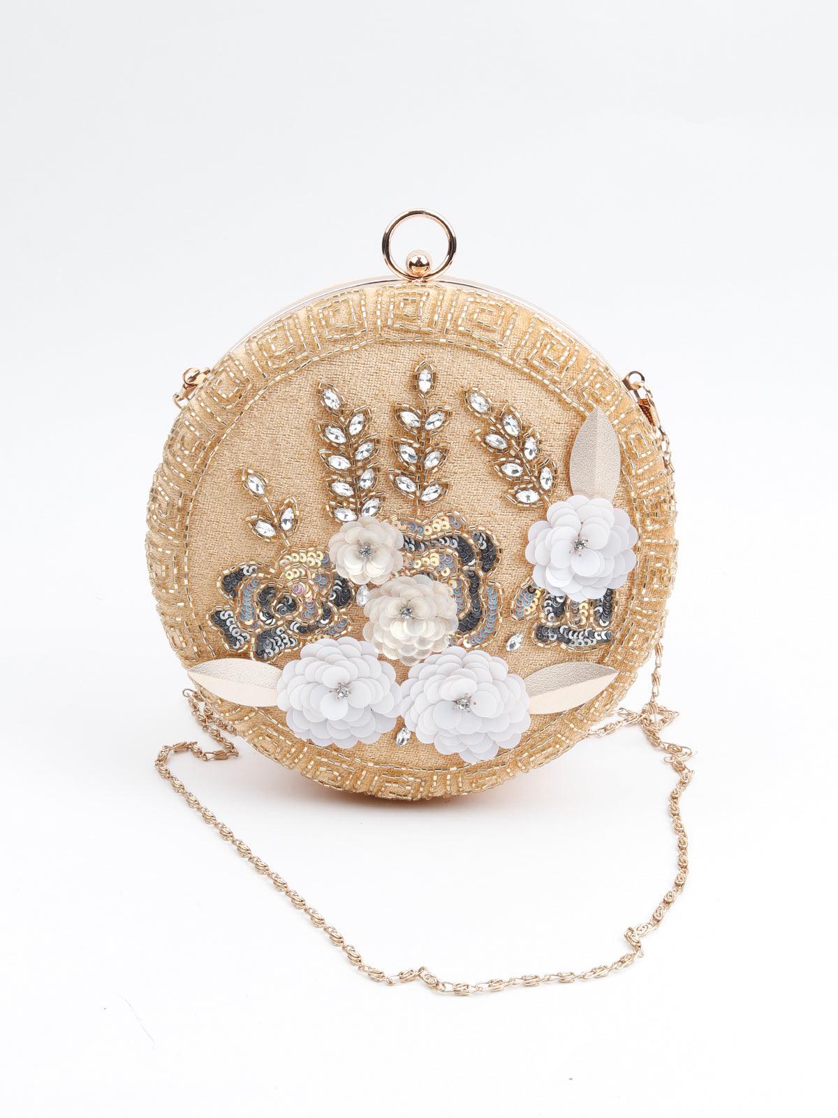 Odette Women Round Embellished Inspired Sling Bag - Image 4