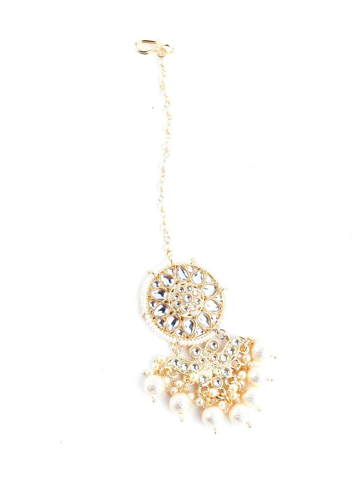 Odette Women Round Pretty Gold Tone Choker Set - Image 4
