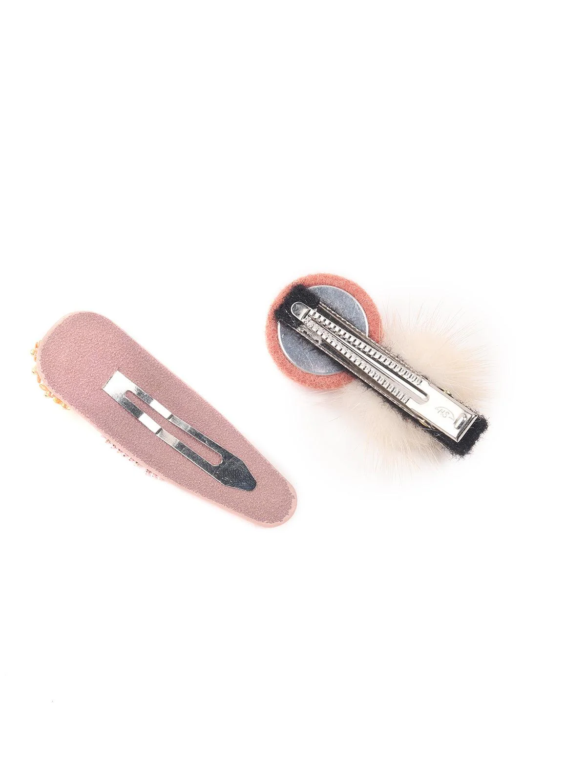 Odette Women Set Of Two Peach-White Hair Clips - Image 6