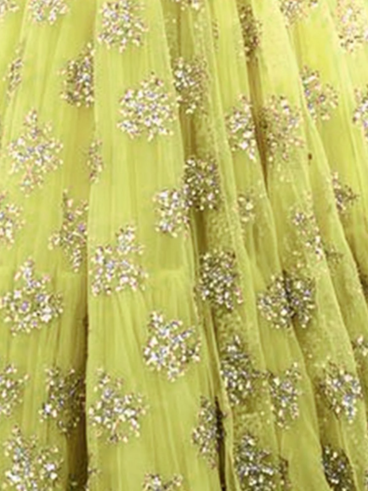 Odette Women Stylish Yellow Semi Stitched Lehenga With Unstitched Blouse - Image 4
