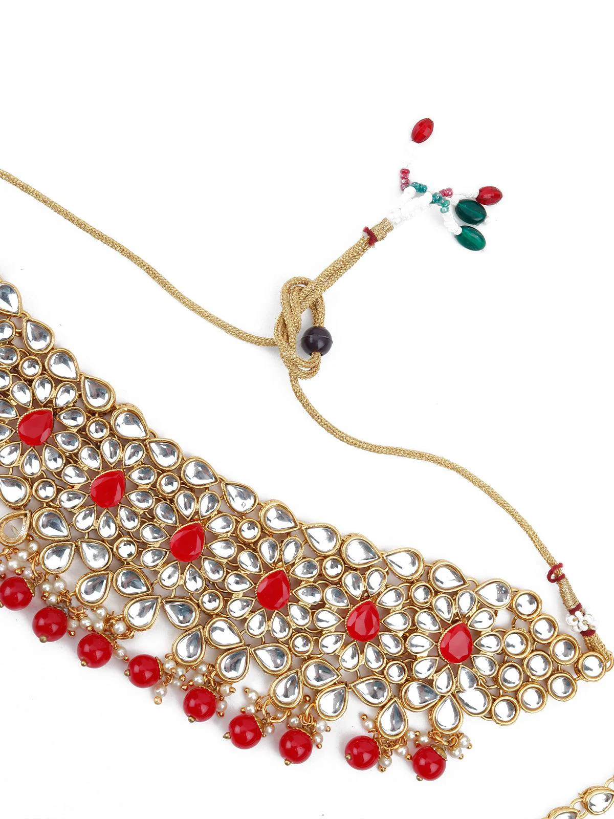 Odette Women Supple Kundan-Onyx Choker Set! - Image 6