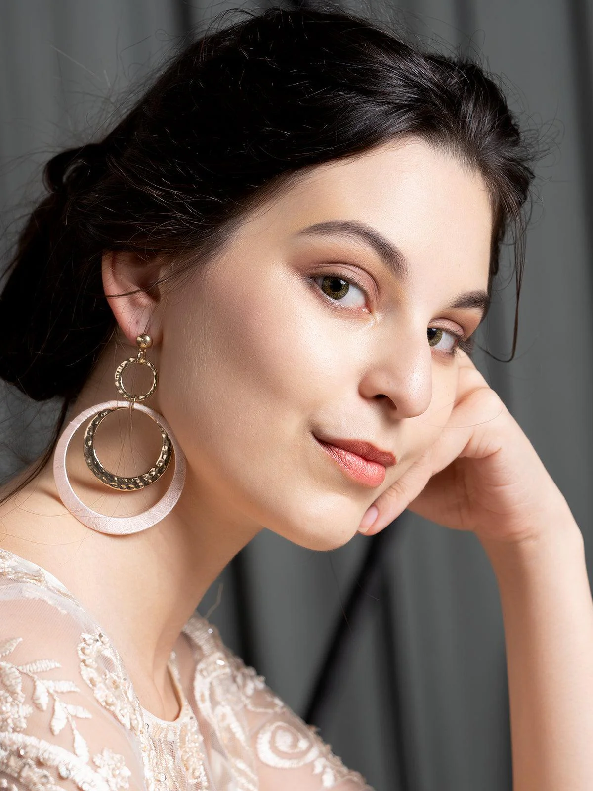 Odette Women Ultra-Modern Ring Dangle Earrings