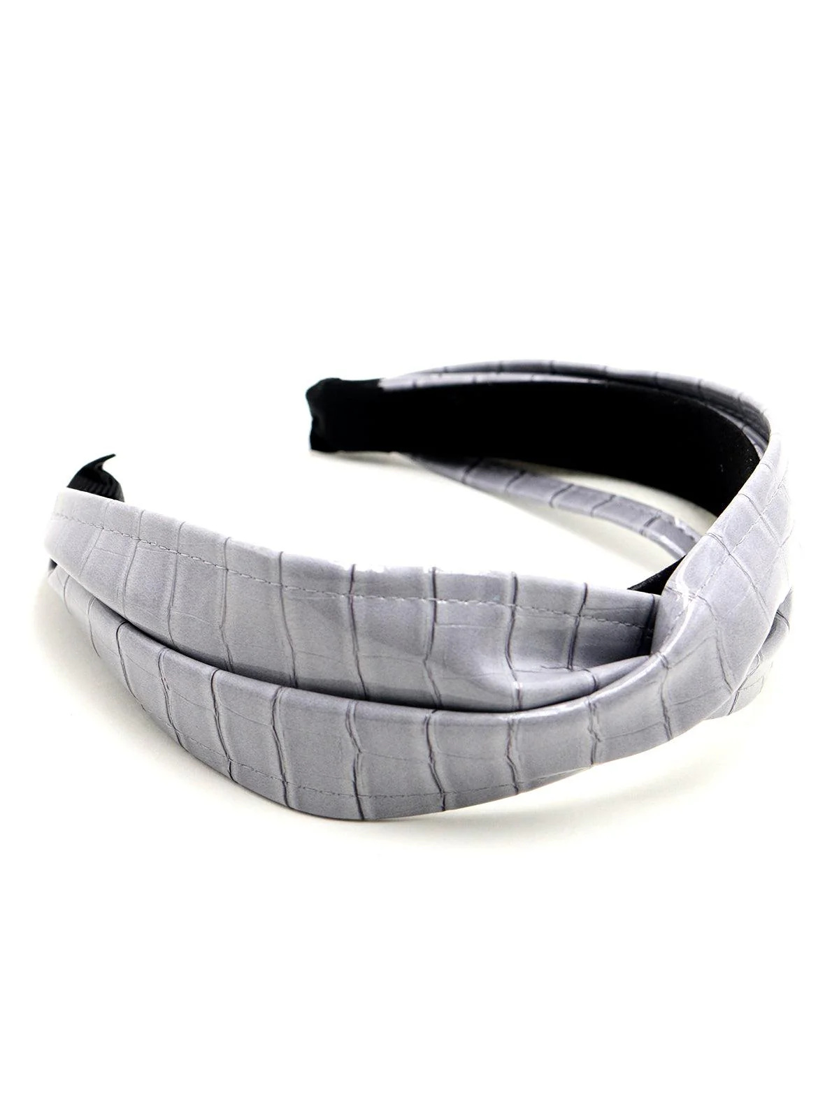 Odette Women Wavy Grey Polyester Hair Band - Image 3