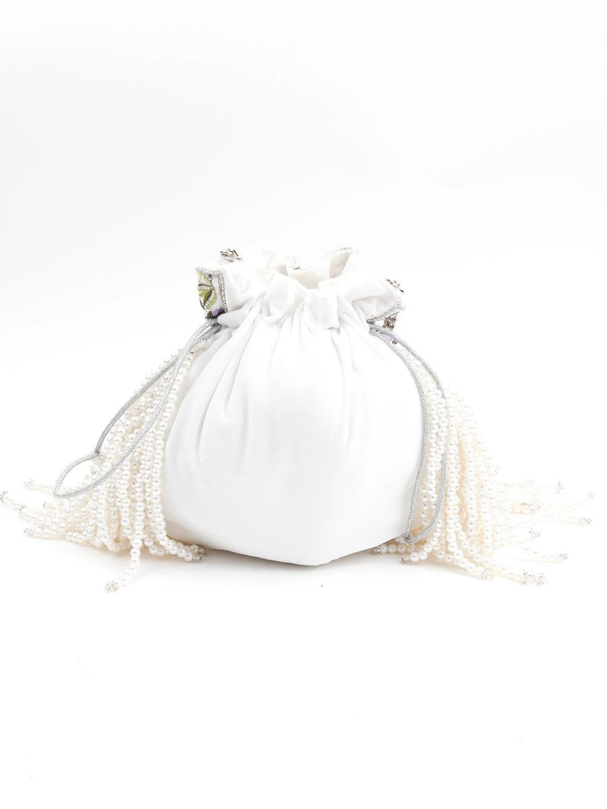 Odette Women White Beautifying Potli - Image 5