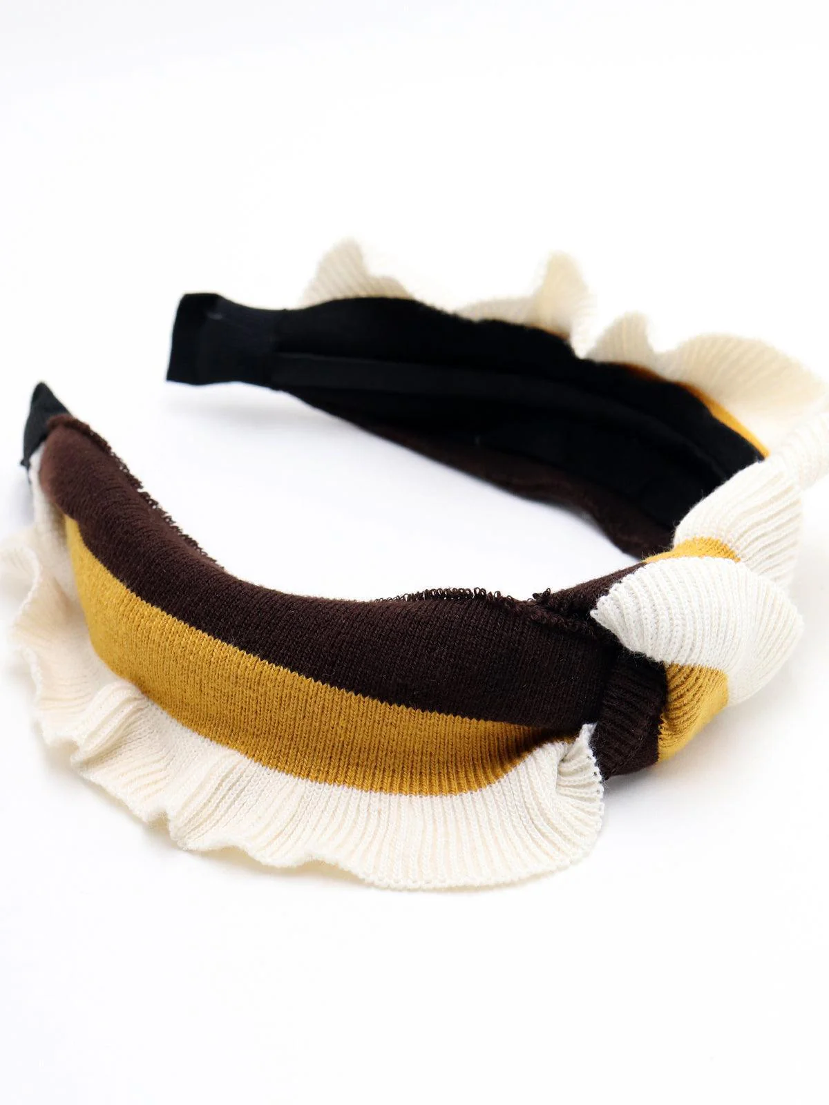Odette Women Woollen Twist Tri-Colour Hair Band - Image 3