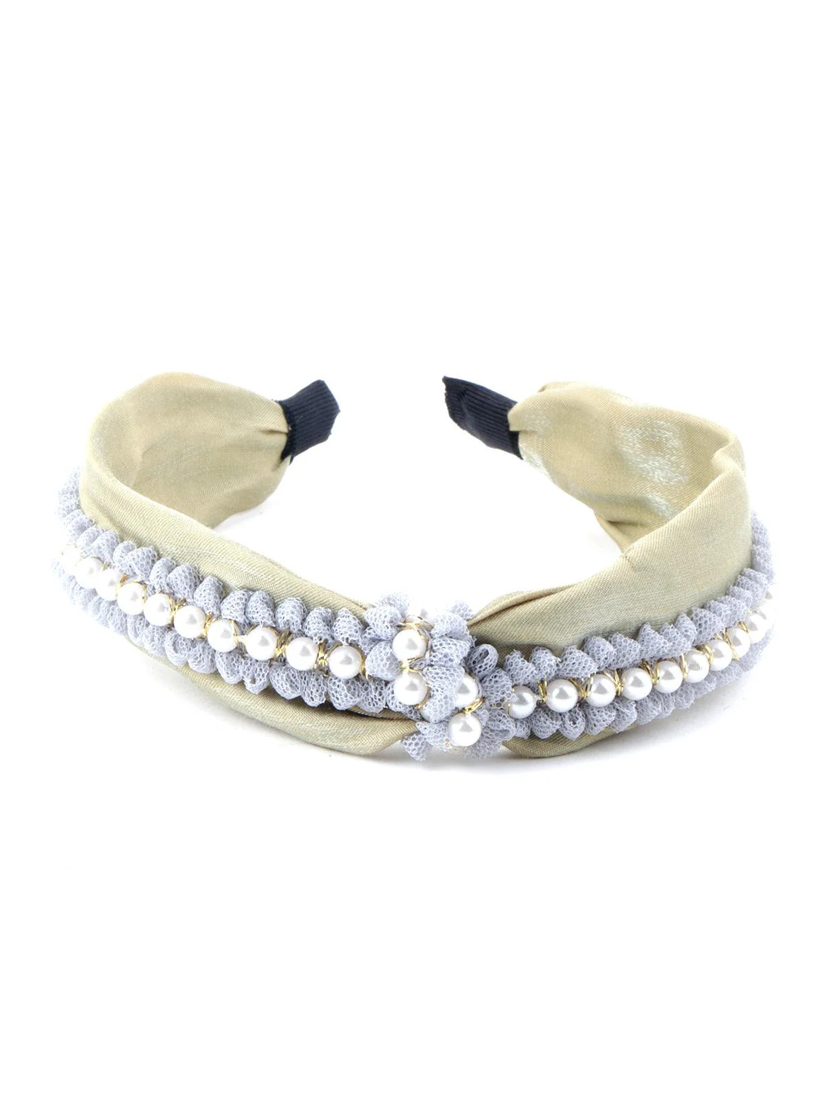 Odette Women Crafted Pearly Hairband - Image 3