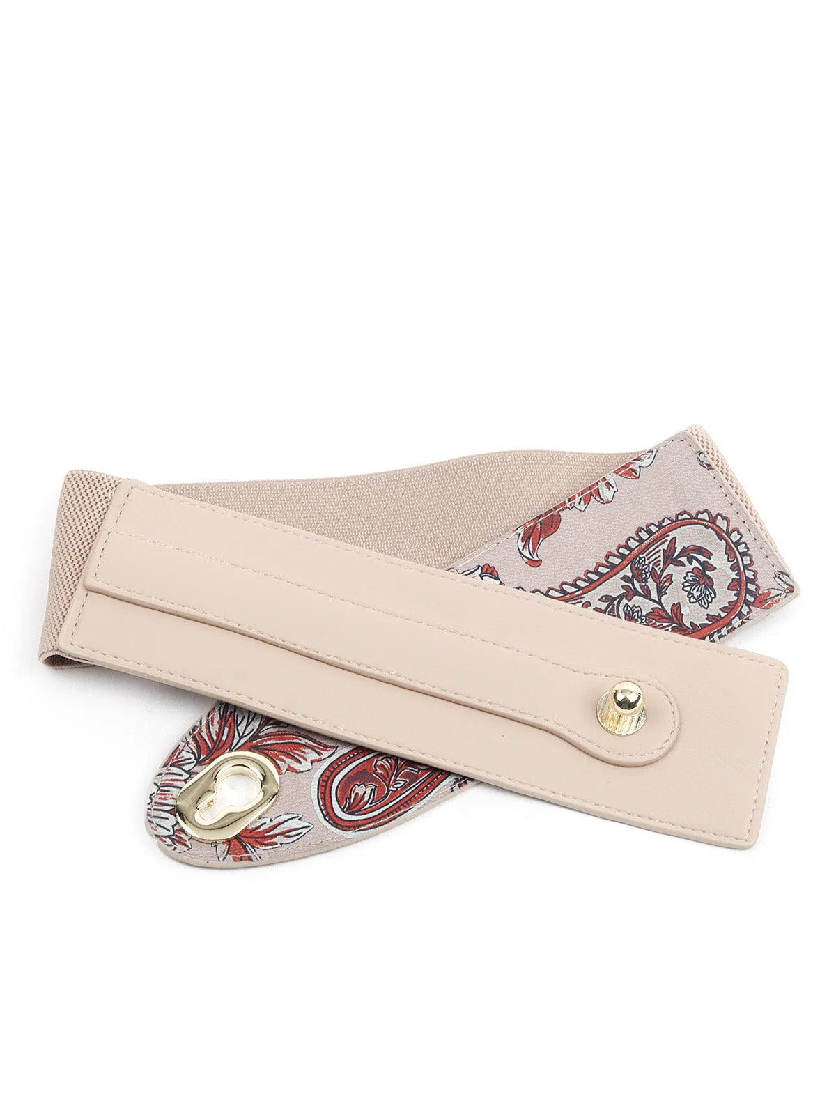 Odette Women Cream Metal Belt