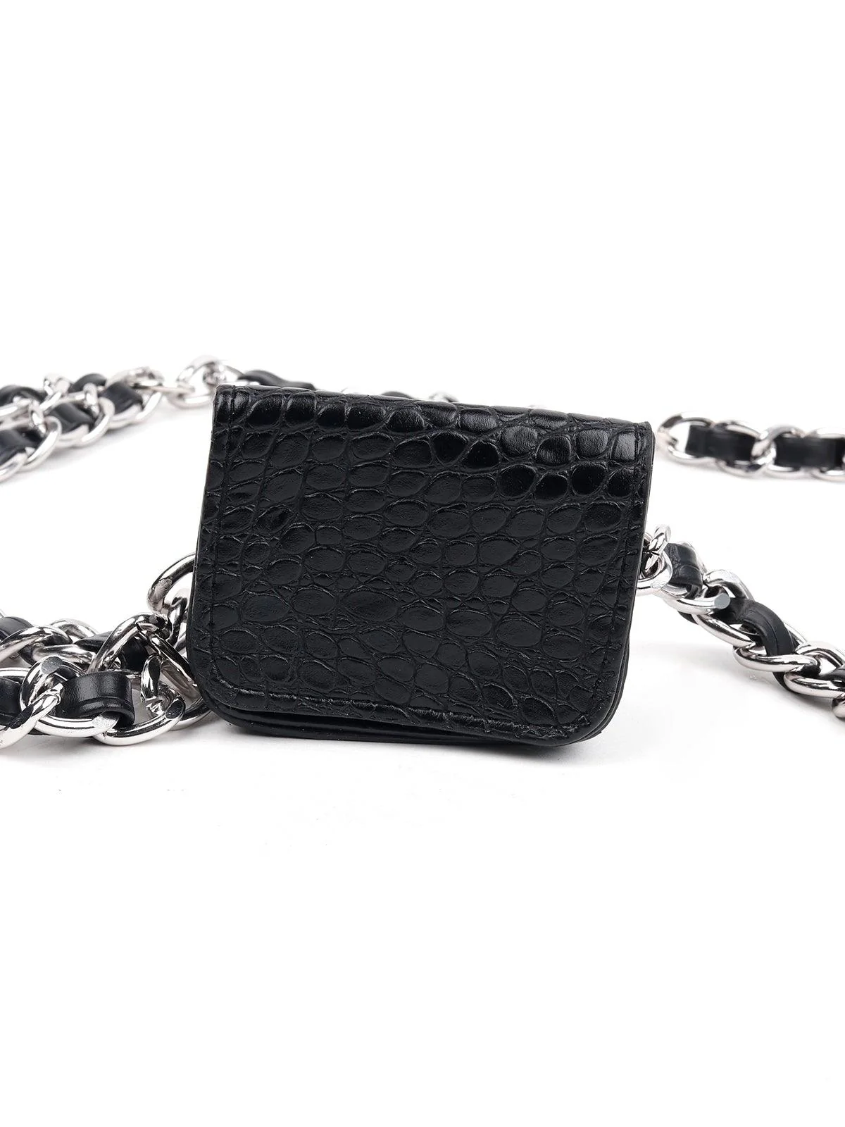 Odette Women Black Belt Bag - Image 6