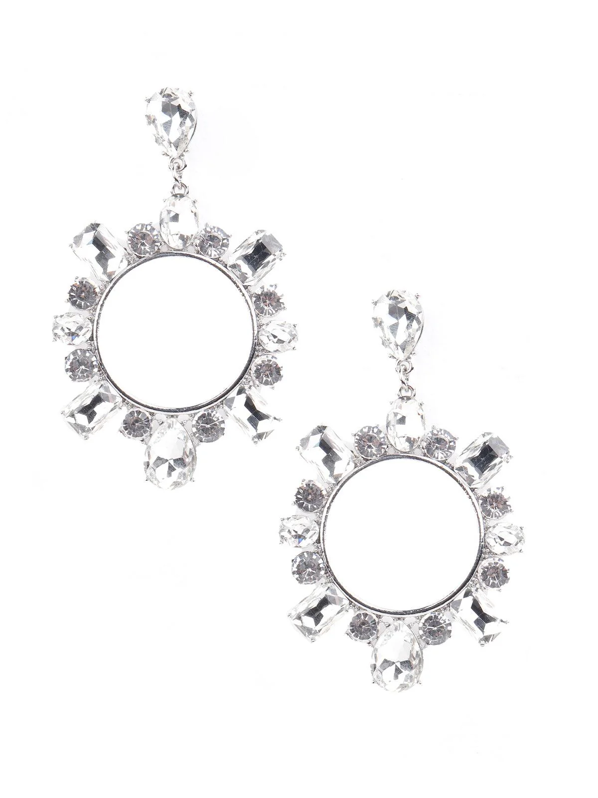 Odette Women Silver Toned Earrings - Image 3