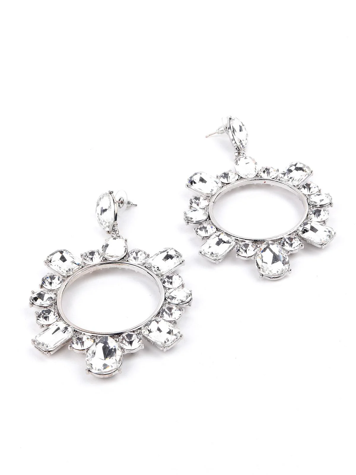 Odette Women Silver Toned Earrings - Image 4