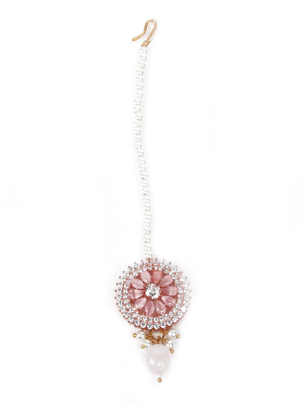 Odette Women Pink Pearls Necklace Set - Image 7