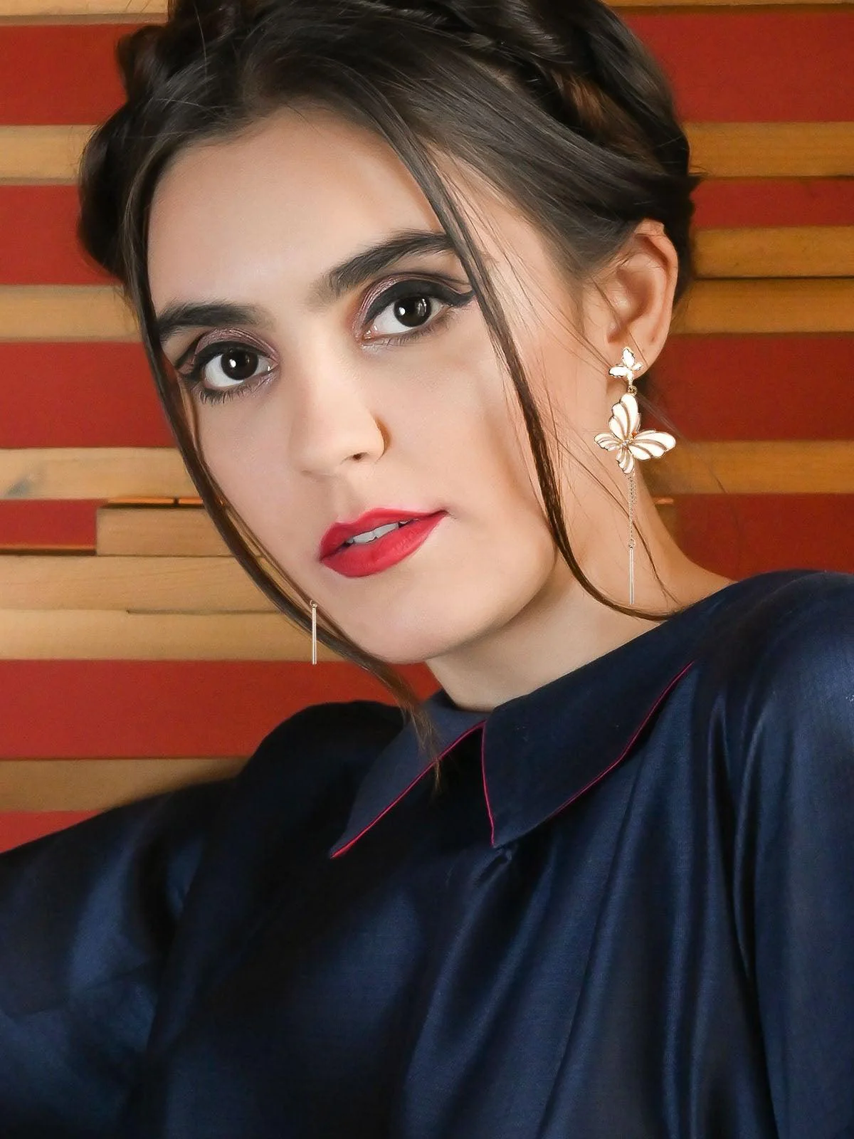 Odette Women Gold Metal Earrings - Image 2
