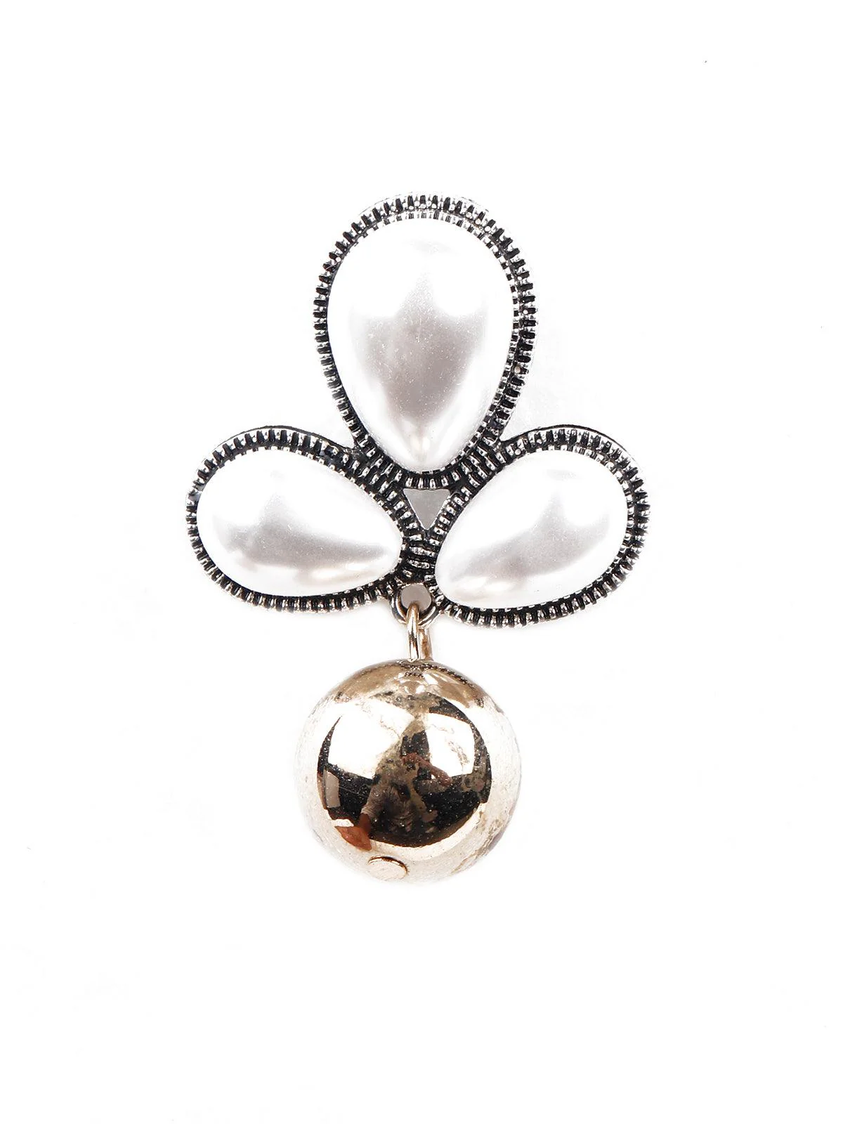 Odette Women Cute gorgeous gold and white statement earrings - Image 4