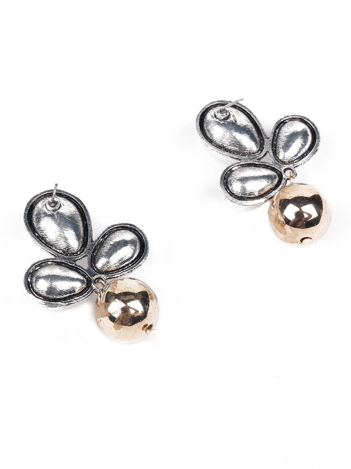 Odette Women Cute gorgeous gold and white statement earrings - Image 6